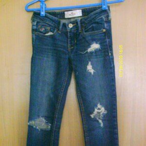 Hollister Girls Torn Style Jeans Size OS W24 L31